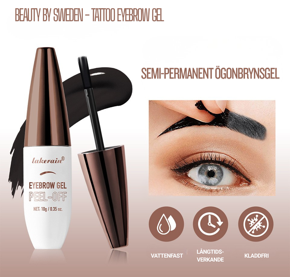 Tattoo Eyebrow Gel, semi-permanent ögonbrynsfärg