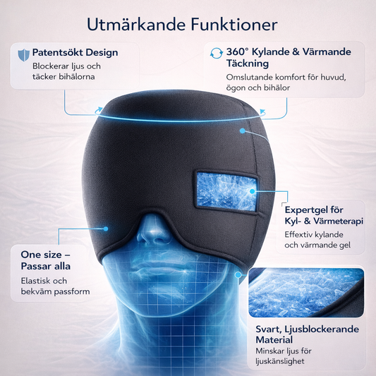 Kylmask mot huvudvärk och migrän - Beauty By Sweden